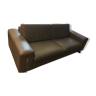 Convertible sofa 3-seater grey leather Roche Bobois