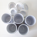 5 pots ceramic pharmacy ceramic earthenware of Longchamp