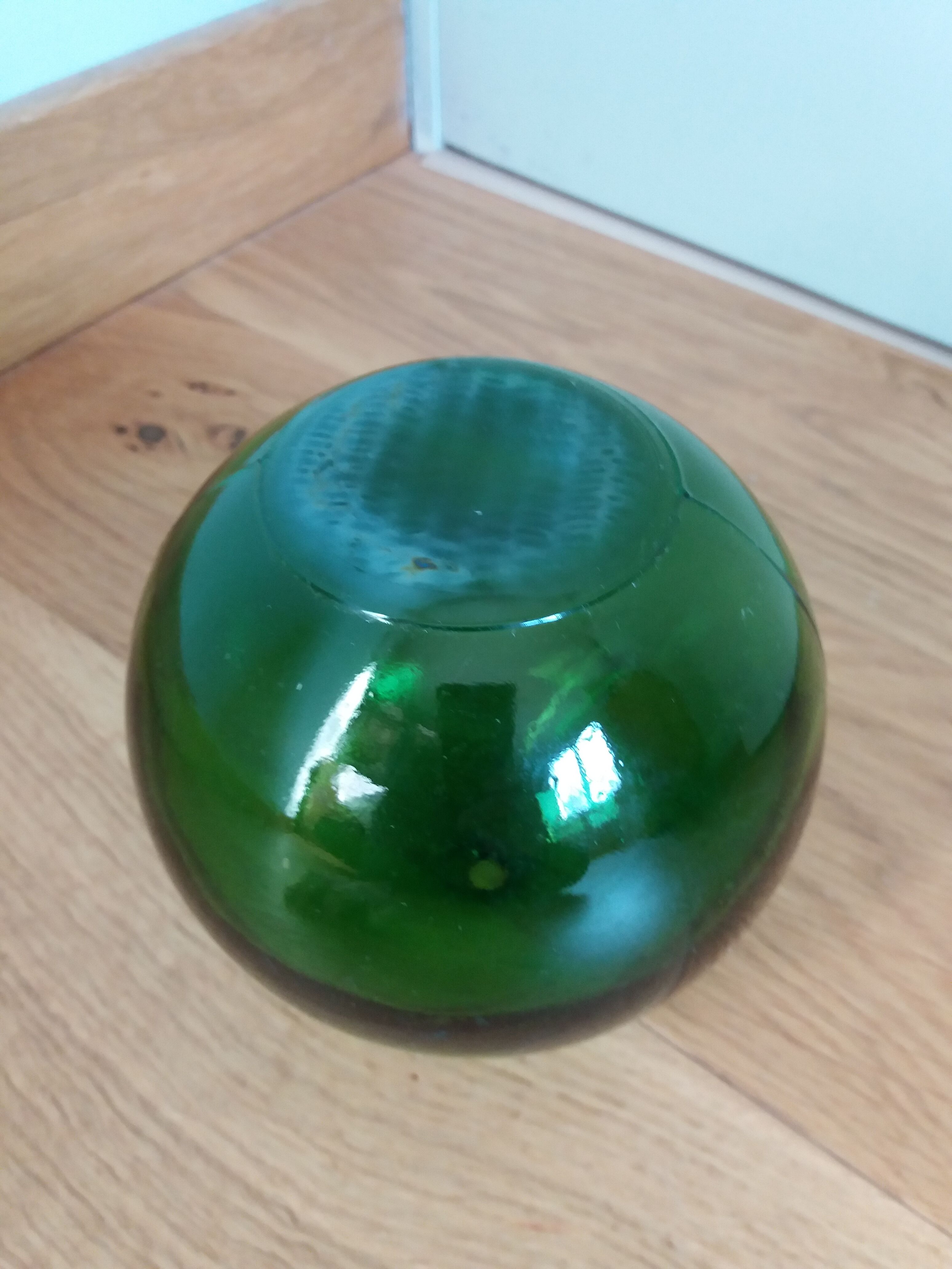 Green glass sphere float