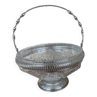 Vintage Queen Anne silver plated dessert bowl trifle serving handle