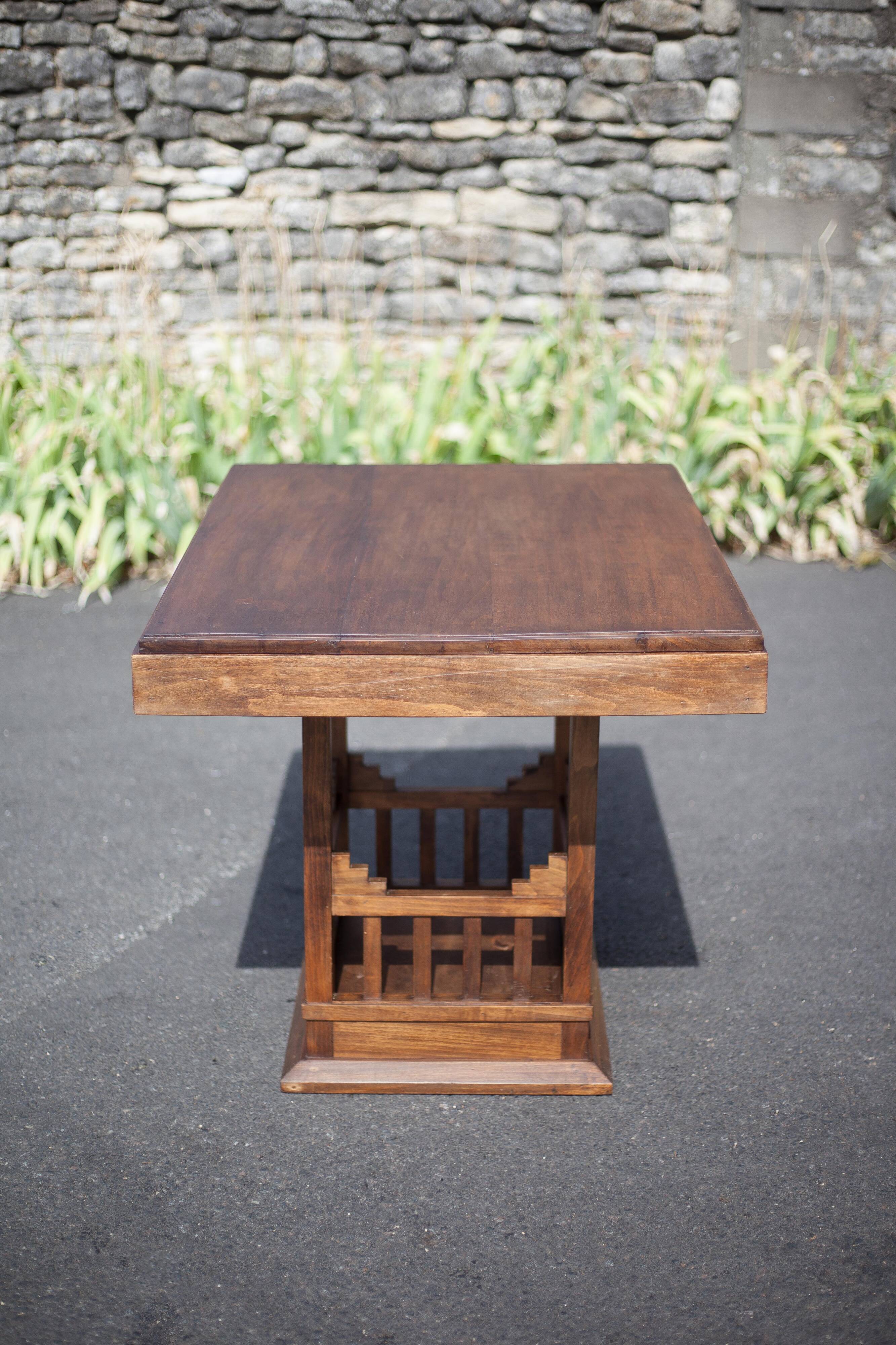 Vintage wooden dining table, wooden table, living room table, interior decor