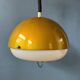 Mid-Century gold glitter suspension - Space Age pendant lamp - metallic moon light fixture