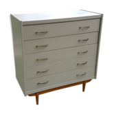 Commode vintage beige rosé bois