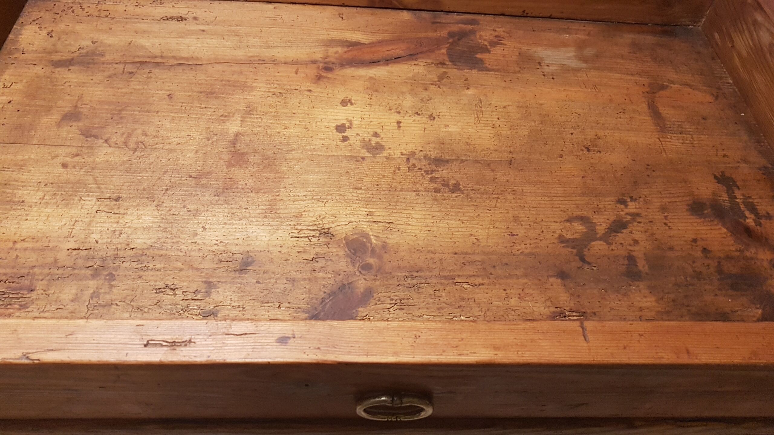 Table de ferme avec grand tiroir