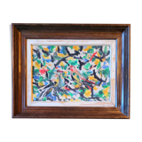 Tableau vintage signé Marcel Burtin années 50
