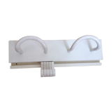 Wall coat rack 2 pads Kartell design vintage plastic white