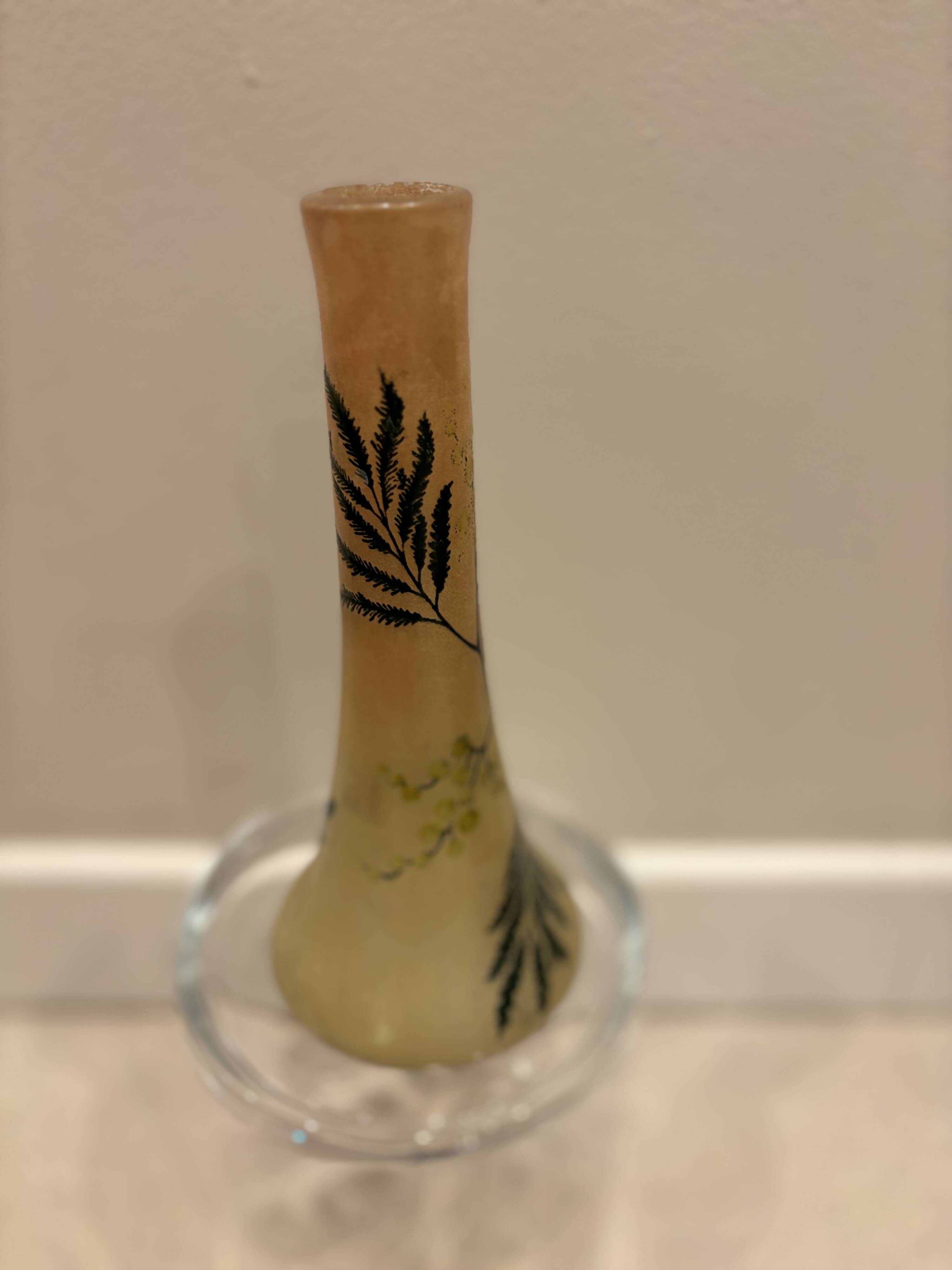 Antique blown glass soliflore vase