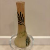 Vase ancien soliflore en verre soufflé