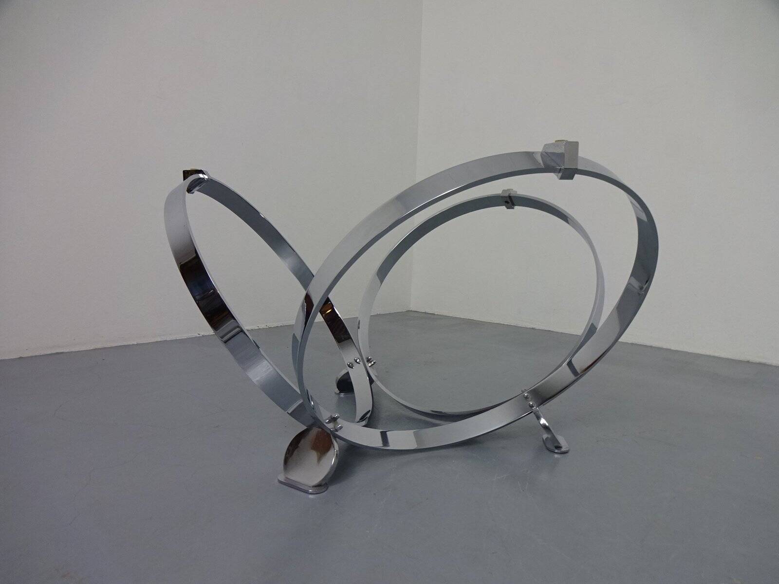 Space Age Glass Coffee Table by Knut Hesterberg for Ronald Schmitt, 1960s