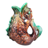 Pichet poisson ancien en céramique