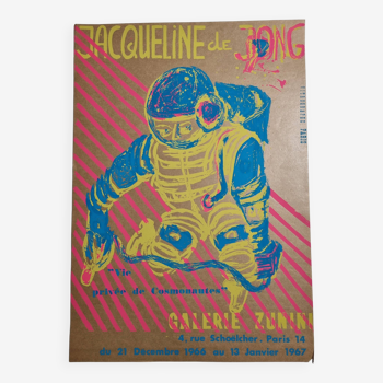 Original vintage poster after Jacqueline de Jong "Private Lives of Cosmonauts", 1966