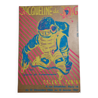 Original vintage poster after Jacqueline de Jong "Private Lives of Cosmonauts", 1966