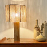 Stoneware lamp and jute thread