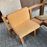 Corner bench and incorporated floor lamp guillerme et chambron