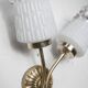 Pair of brass and glass wall lights 1960