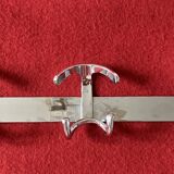 Chrome wall coat rack