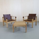 Vintage Lounge Set Leather Escriba Brazil