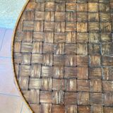 Table in braided chestnut