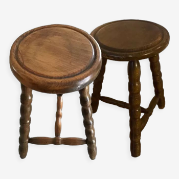 Pair of tripod stools