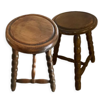 Pair of tripod stools