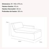 Aldo cream bouclé wool right-hand chaise longue, the Socialite Family