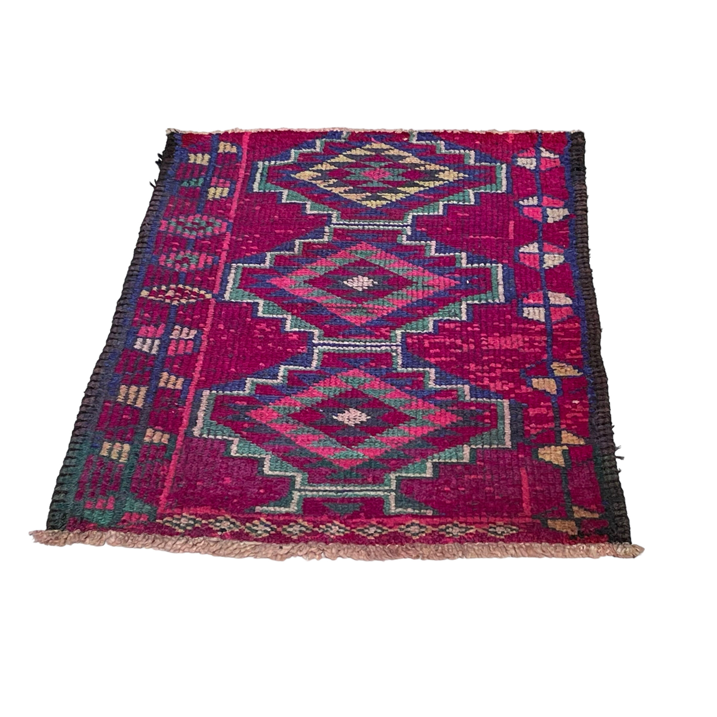 Traditional Vintage Kurdish Herki Rug , 140 X 85 Cm