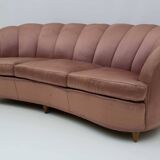 Gio Ponti Mid-Century Modern Rare Italian Curved Sofa "Casa E Giardino" 30