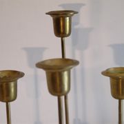 Batch of 4 vintage scandinavian brass candlesticks