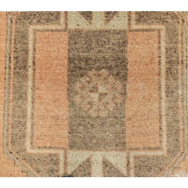 1970s Turkish Oushak Wool Runner Rug 84x378