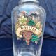 Old rum bottle, enamelled glass, vintage