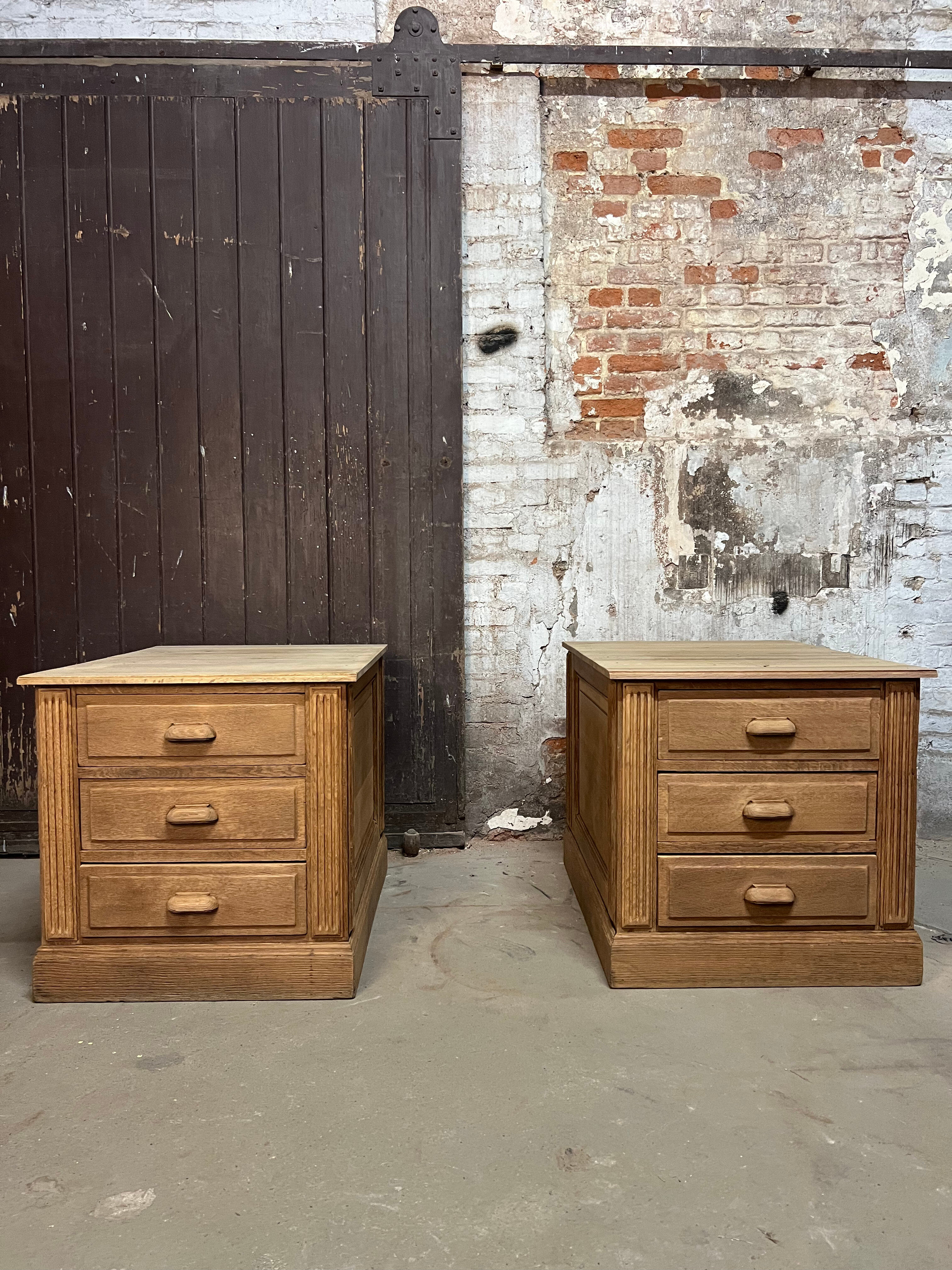 Raw oak drawer furniture