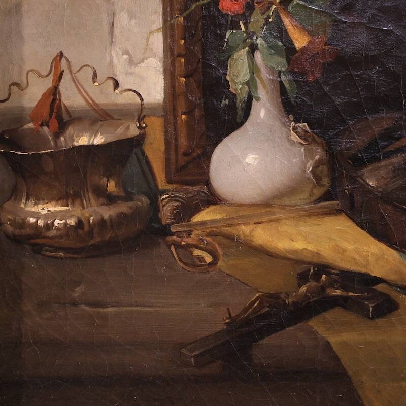 Italian still life painting from the 19th century