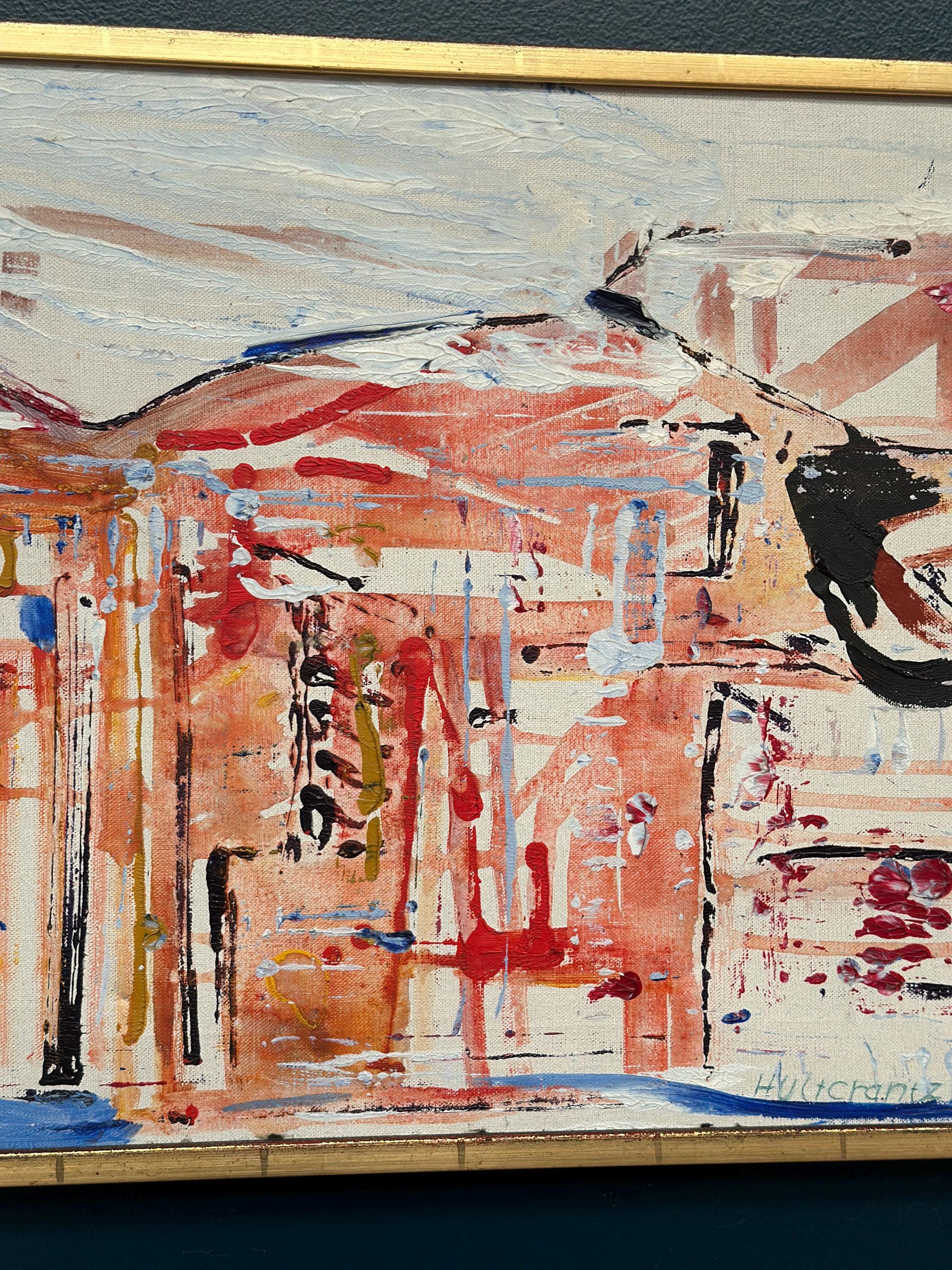 Swedish Oil on Canvas – “Composition” by Tore Hultcrantz