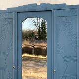 Blue wardrobe art deco 1930