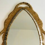 Large papier-mâché mirror, inlays and mirror marquetry.