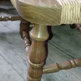 Pair of straw stools