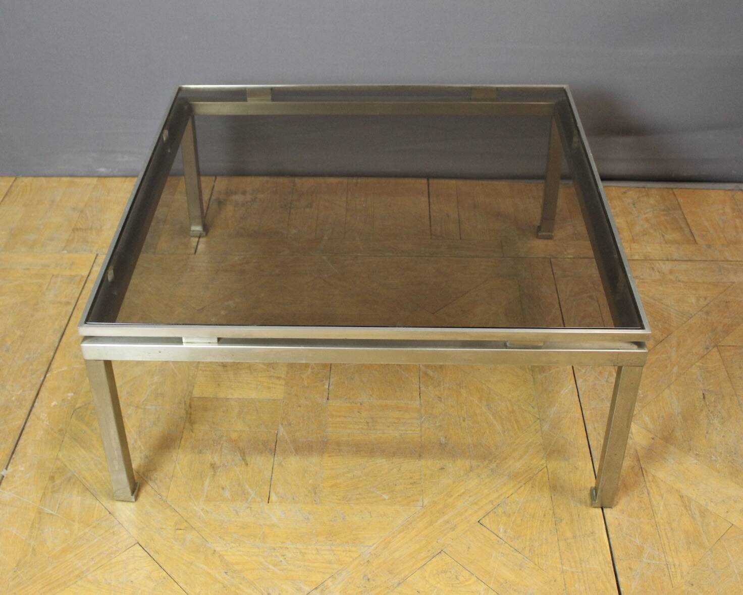 Table Basse carrée par Guy Lefèvre pour la maison Jansen vers 1970