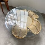 Vivai del sud “flower” rattan coffee table