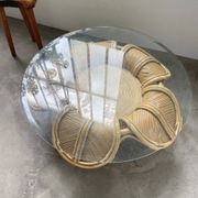 Vivai del sud “flower” rattan coffee table