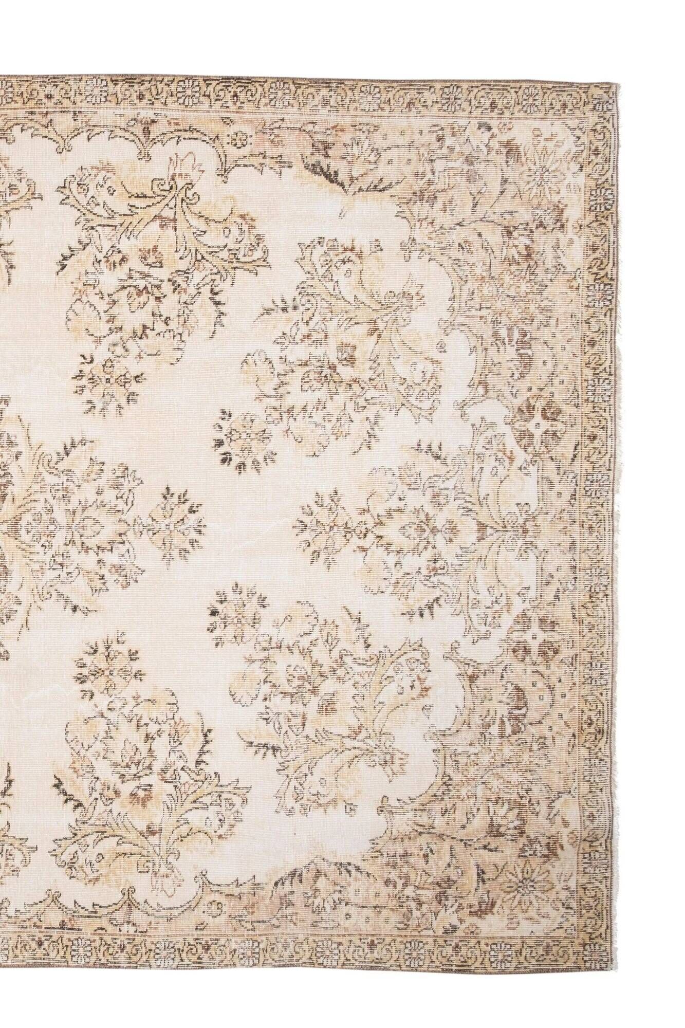 Vintage Turkish Oushak rug 211x320 cm