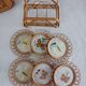 Set of 6 butterfly wicker coasters