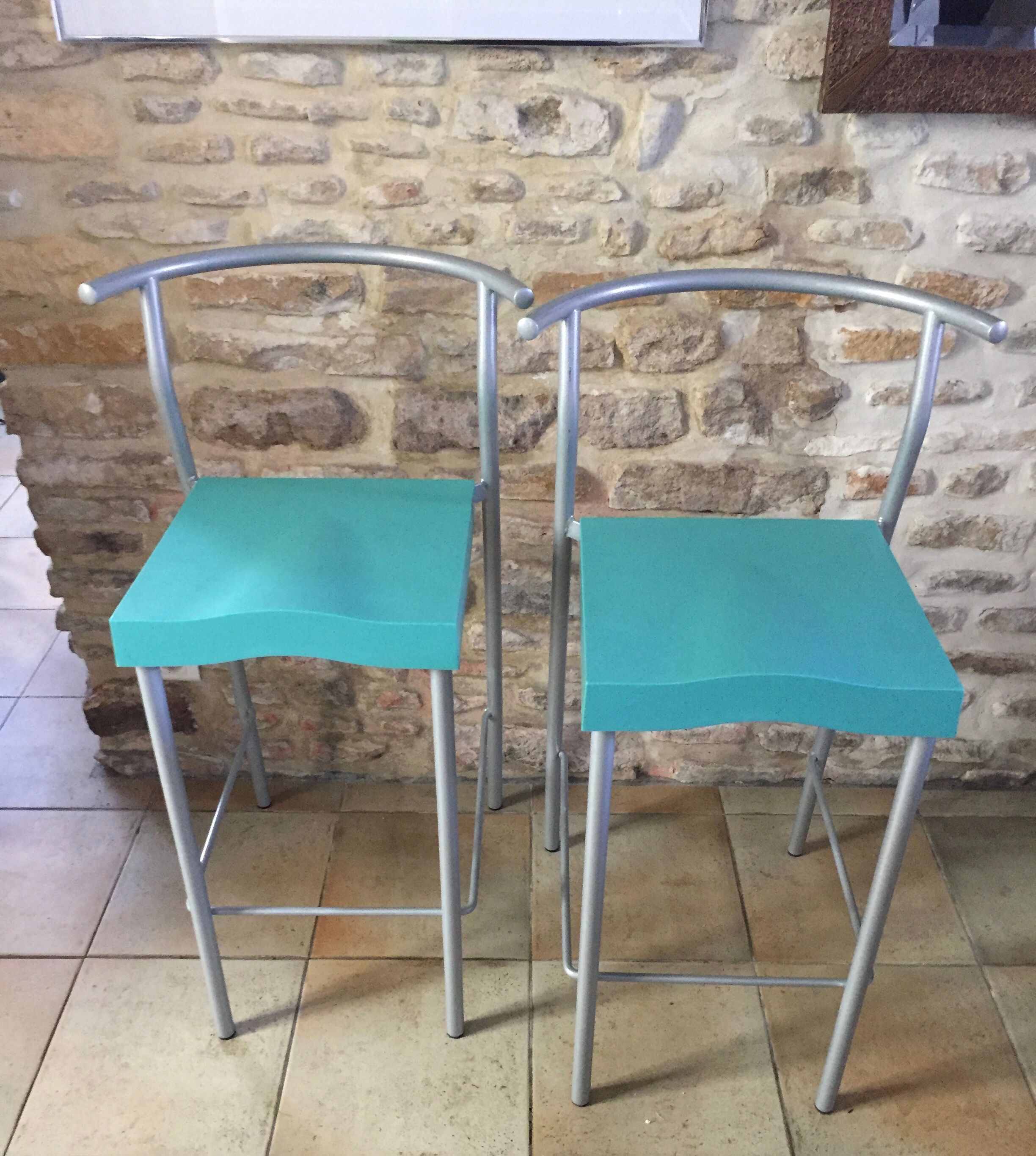 Pair of vintage stools hi glob by Philippe Starck, Kartell
