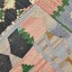 Tapis Kilim vintage rose délavé 5x8, tapis de salon, 161x255 cm