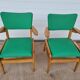 2 old scandinavian-style armchairs with 2 positions 50s