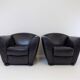 Set de 2 fauteuils en cuir par Peter Maly