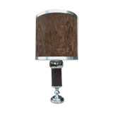Lamp suedine and chrome