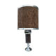 Suede and chrome table lamp