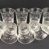 10 chiseled goblet glasses from the 40s