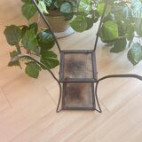 Vintage wrought iron and ceramic side table from Vallauris