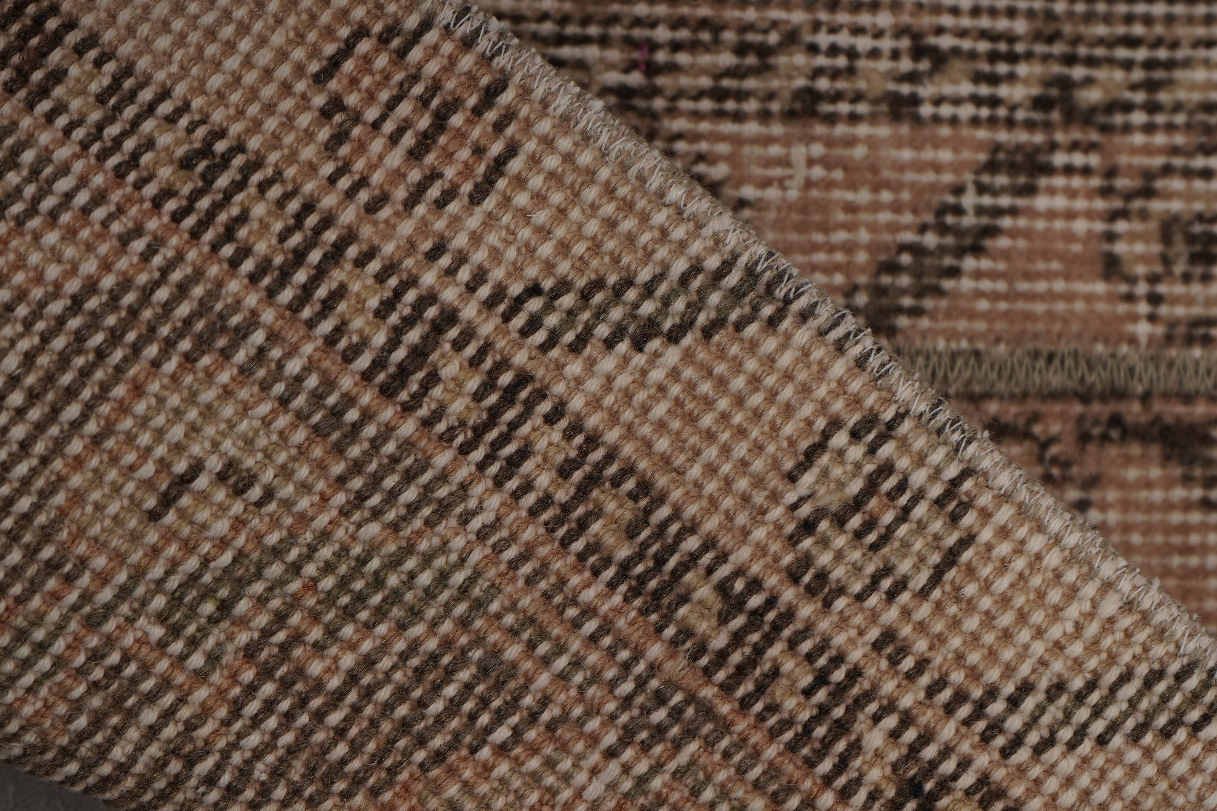 Vintage Turkish Oushak Rug Handwoven 40x711 cm